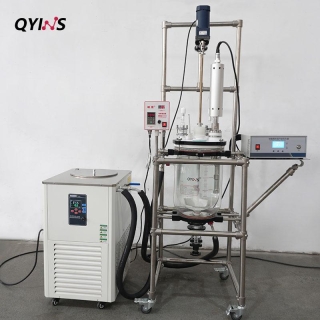 超聲波雙層玻璃反應(yīng)釜 配控溫反應(yīng)浴 10L、20L、30L、50L